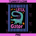 Striped Funny Alligator PNG, Later Gator PNG