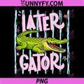 Striped Later Gator Alligator PNG, Funny Trending Girly Summer PNG