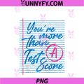 Striped Teacher Testing Day You're More Than PNG, A Test Score Raglan PNG