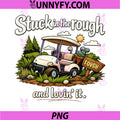 Stuck in The Rough PNG, Golf Cart Funny Design PNG