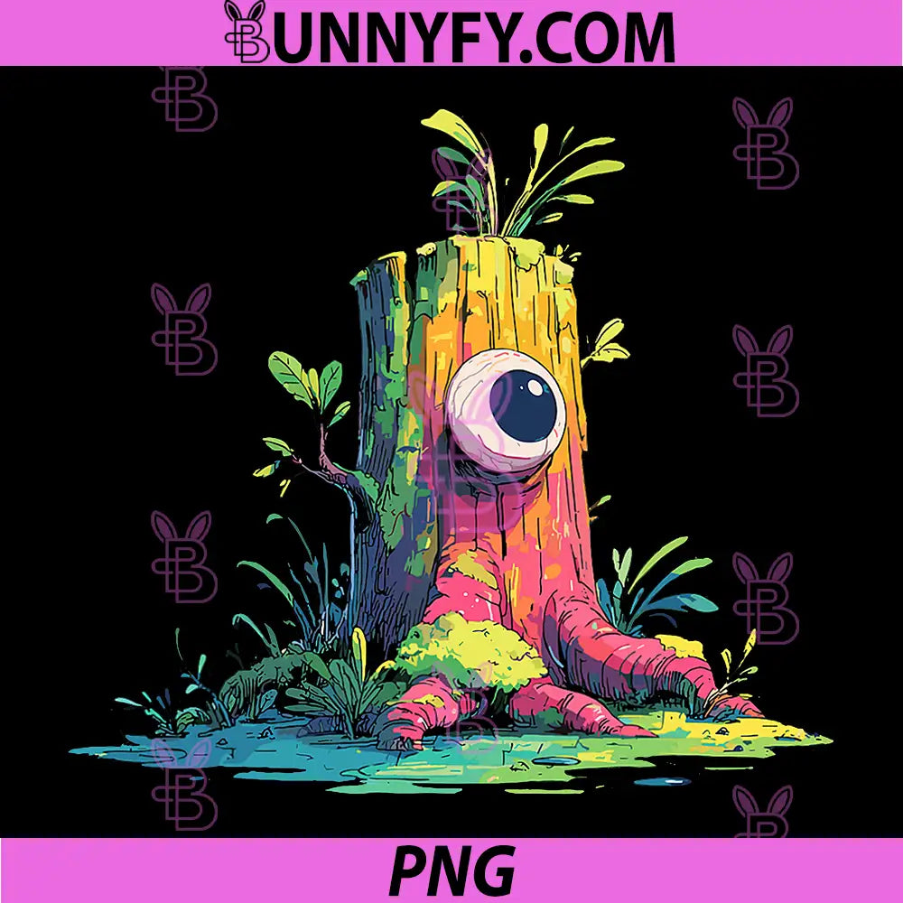 Stump Monster PNG, One Eyed Forest Spirit PNG