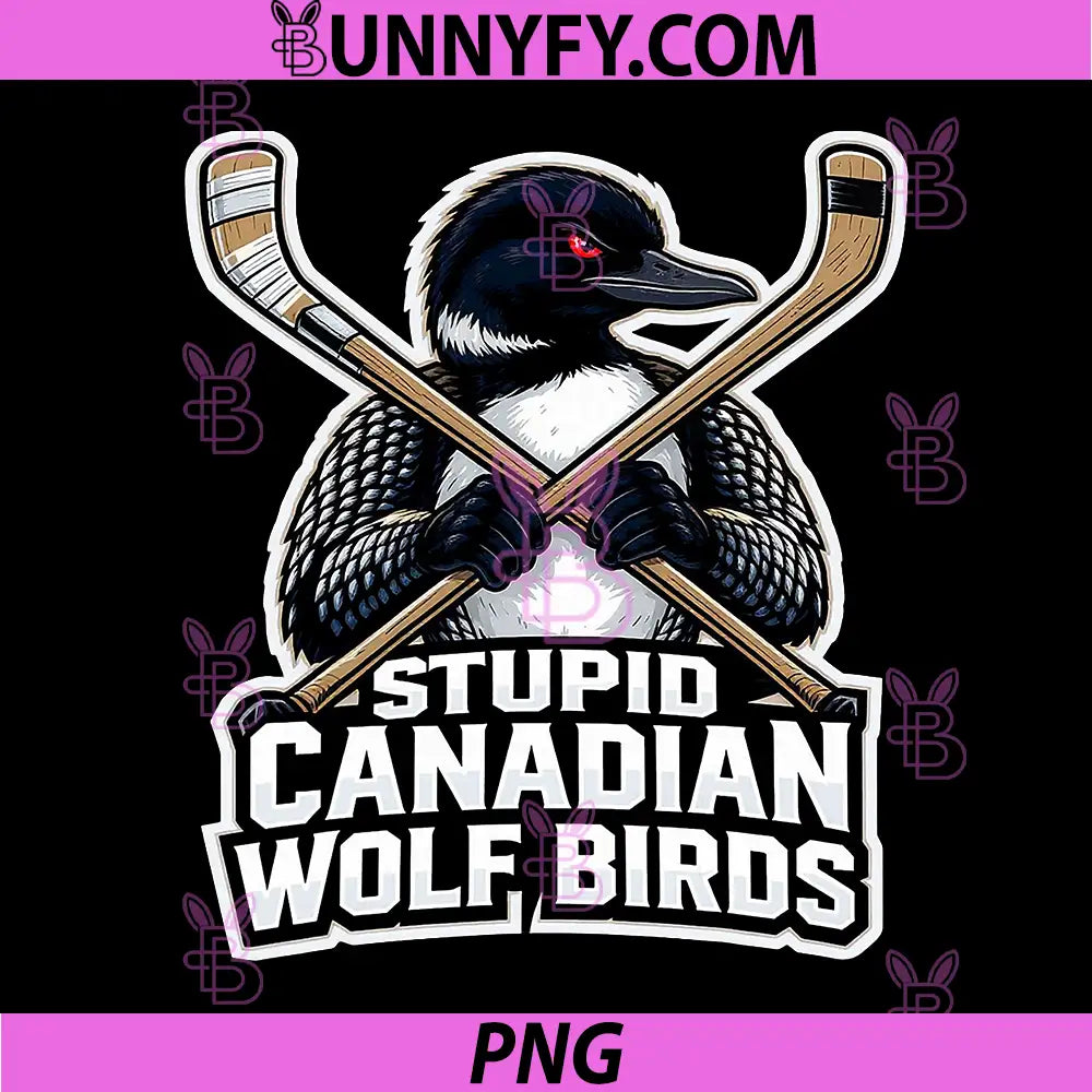 Stupid Canadian Wolf Bird PNG, Hockey PNG