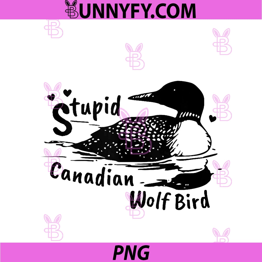 Stupid Canadian Wolf Bird PNG, Funny Loon Animal Loons Meme PNG