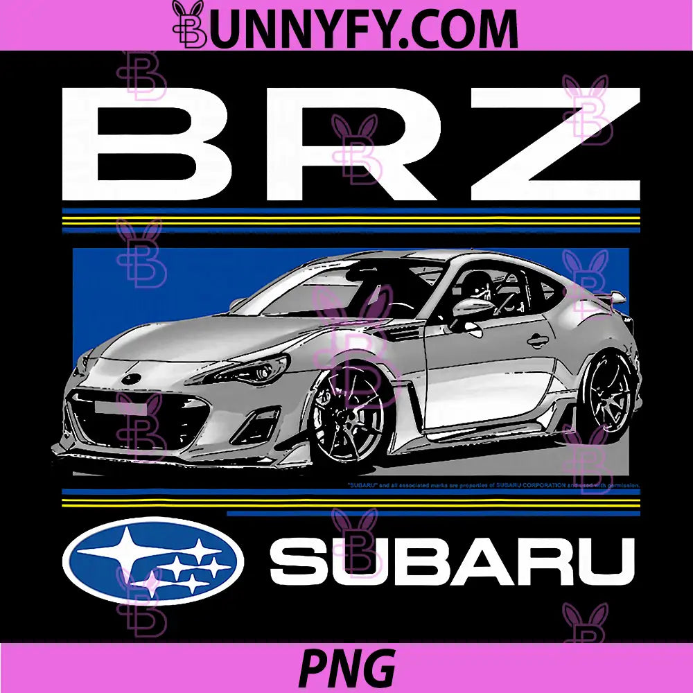 Subaru BRZ JDM Modern PNG, Sports Car with Logo PNG