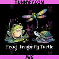 Subtle Political Humor PNG, Frog Dragonfly Turtle PNG