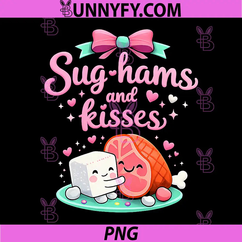 Sug-hams And Kisses PNG, Cute Baking Foodie Graphic PNG
