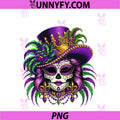 Sugar Skull Mardi Gras PNG, Carnival Party PNG