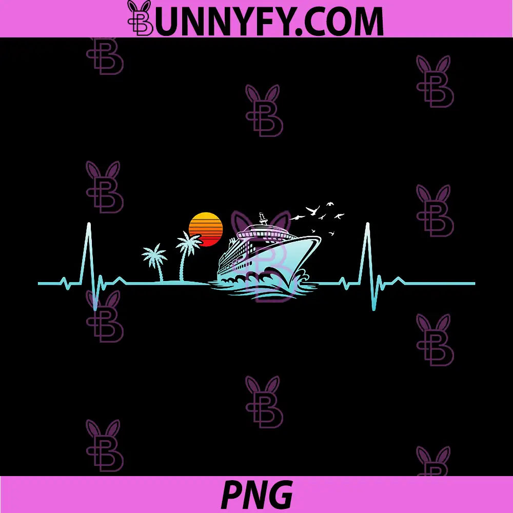 Summer Cruise Heartbeat Cruise Crew PNG, Matching Family Vacation PNG