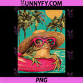 Summer Frog with Sunglasses PNG, Tropical Animal Pool Party PNG