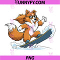 Surfing Dog With Sunglasses PNG, Cool Puppy On Surfboard PNG