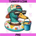 Summer Vibes Duck PNG, Funny Beach Vacation PNG