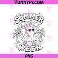 Summerween Cute Ghost PNG, Halloween Beach Vacation Vibes PNG
