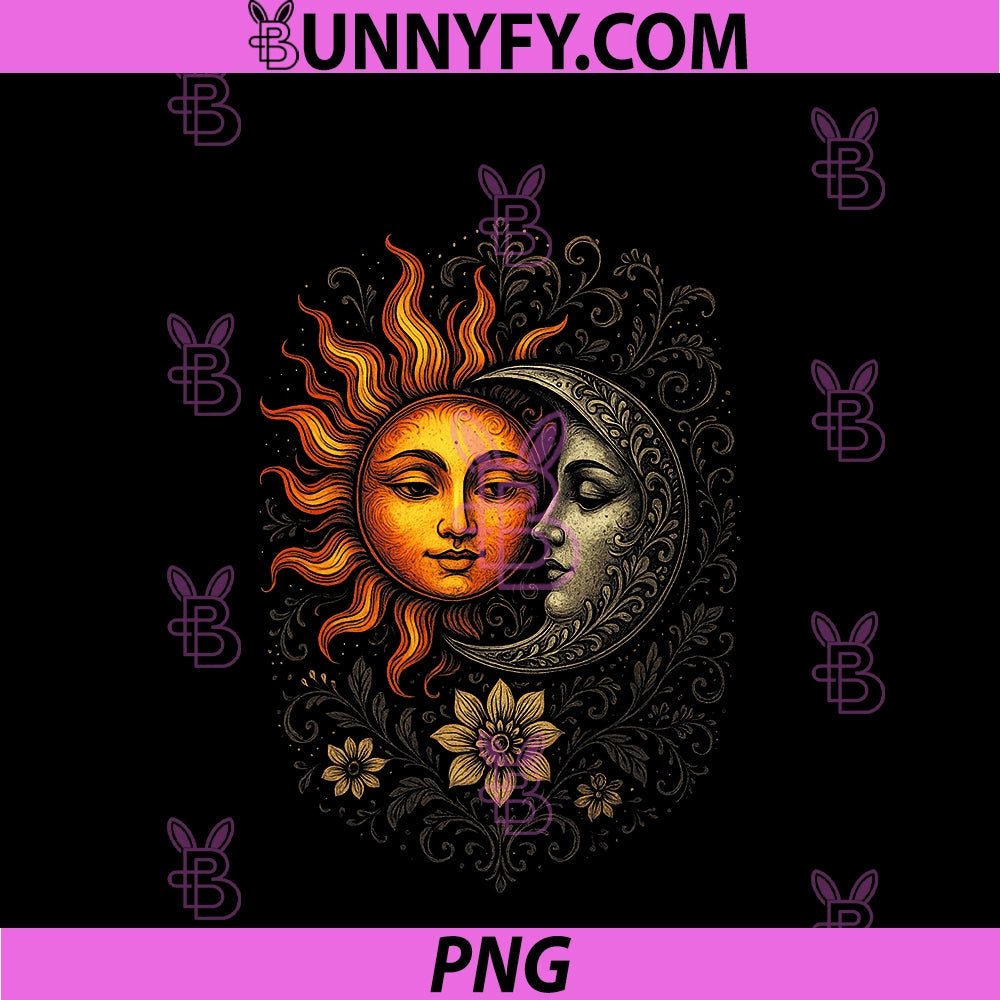 Sun PNG, Bohemian Celestial Tribal Art PNG