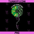 Sunflower Mental Health PNG, Awareness Green Ribbon PNG