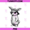 Sunglasses Bunny Face PNG, With Cap Easter Day PNG