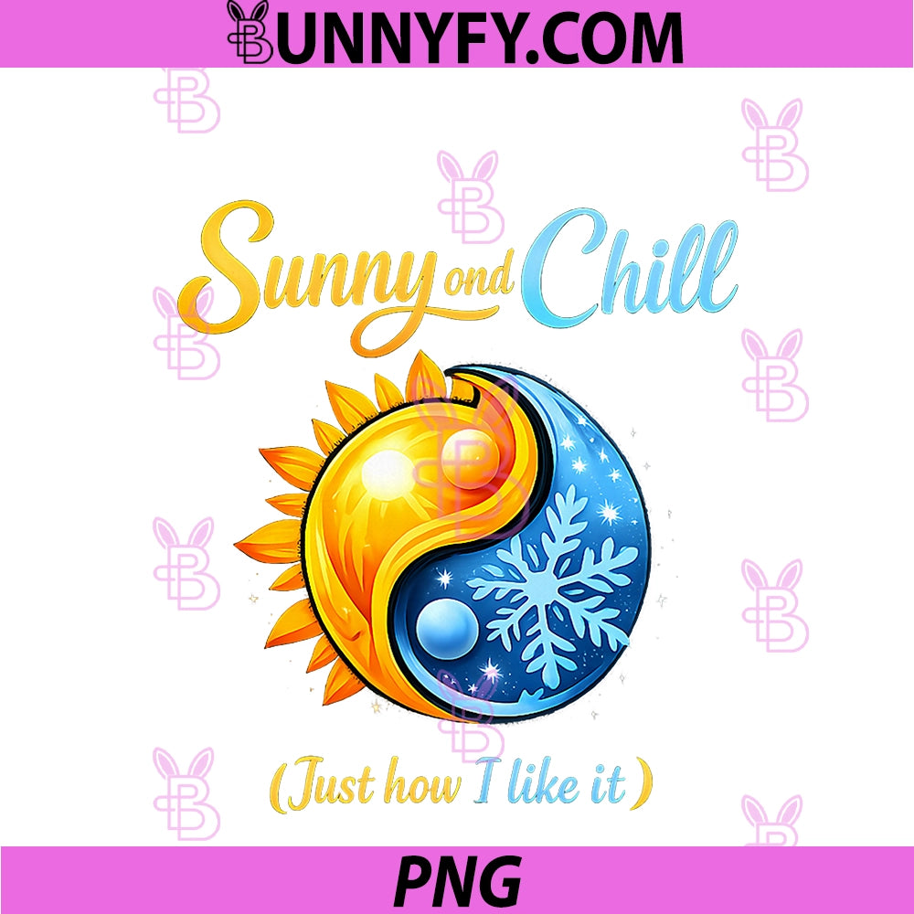 Sunny And Chill HVAC PNG, Thermostat Yin Yang Humor PNG