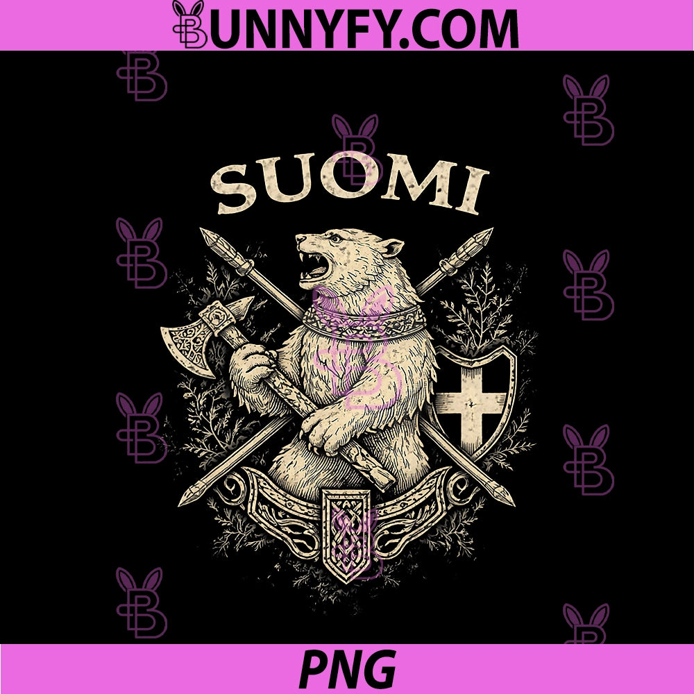 Suomi Vintage Bear Heritage PNG, Finland Finnish PNG