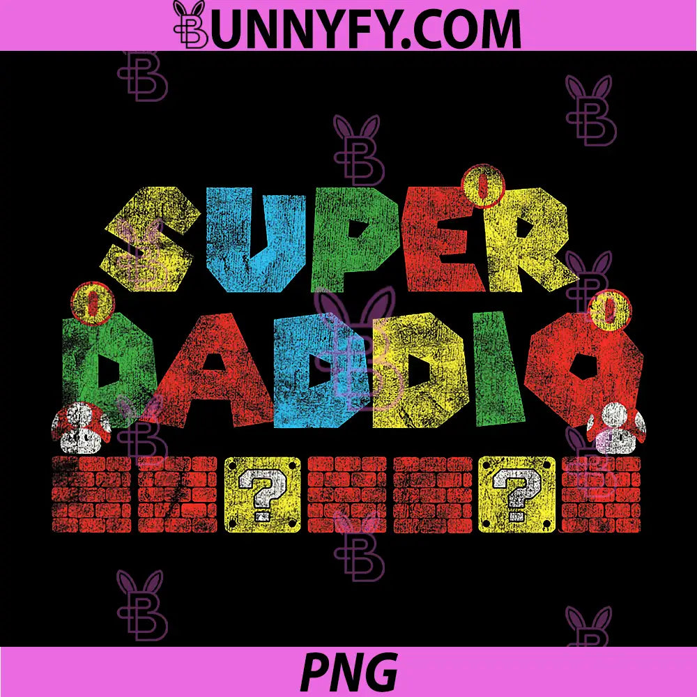 Super Daddio PNG, Retro Gamer Dad Style PNG