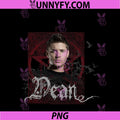 Supernatural Dean Winchester Goth PNG, Pentagram & Birds TV Show PNG