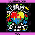 Seeing The World Through A Different Lens PNG, Autism Puzzle Heart PNG