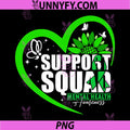 Support Squad Mental Health PNG, Awareness Green Ribbon Sunflower PNG