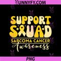Support Squad Sarcoma Cancer PNG, Awareness Yellow Ribbon Team PNG