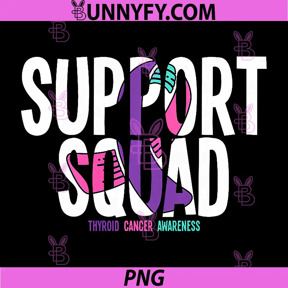 Support Squad PNG, Thyroid Cancer Awareness PNG