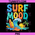 Surf Mood PNG, Tropical Wave Sunset Beach Vibes PNG