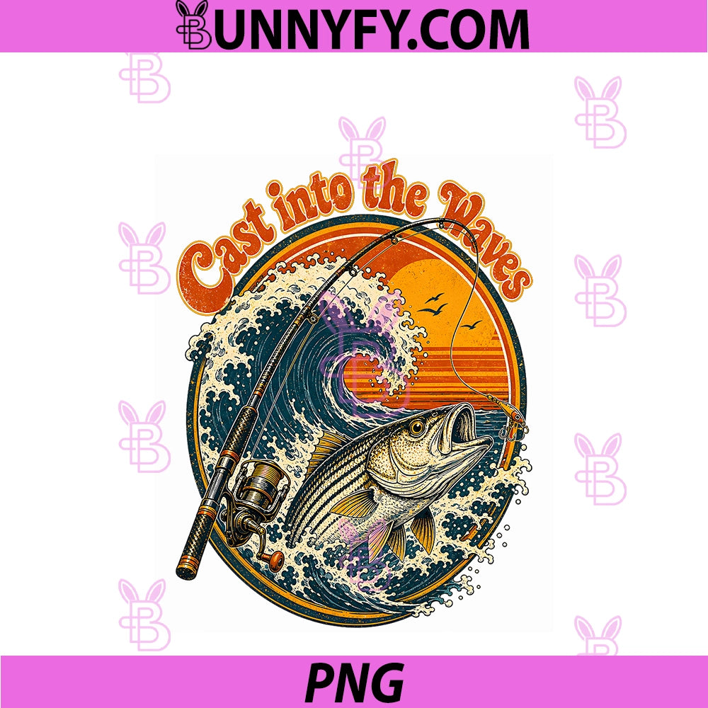 Surfcasting Fishing PNG, Cast Into The Waves Ocean PNG