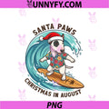 Surfing Bull Terrier Christmas In August PNG, Tropical Beach Dogs PNG