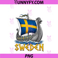 Sweden Viking Ship PNG, Nordic Swedish Scandinavian Pride Design PNG