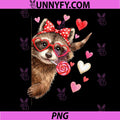 Sweet Raccoon with Heart PNG, Glasses Candy Lollipop Art PNG