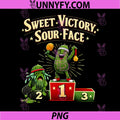 Sweet Victory Sour Face PNG, Pickleball Retro Pickle Podium PNG