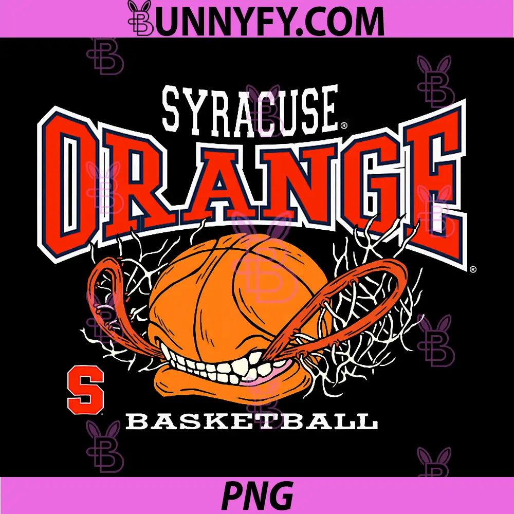 Syracuse Orange Basketball PNG, Bite Black Officially Licensed PNG