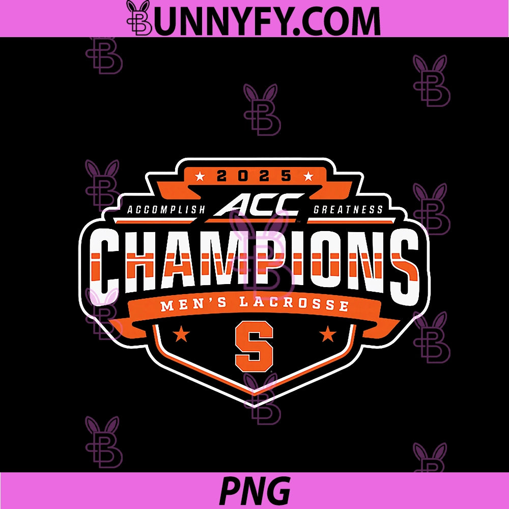 Syracuse Orange Men's Lacrosse ACC PNG, Champs 2025 Tournament PNG