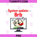 System Update BRB PNG, IT Reboot Humor Countdown Clock PNG