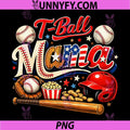 T-Ball Mama PNG, Patriotic Baseball Game Mothers Day PNG