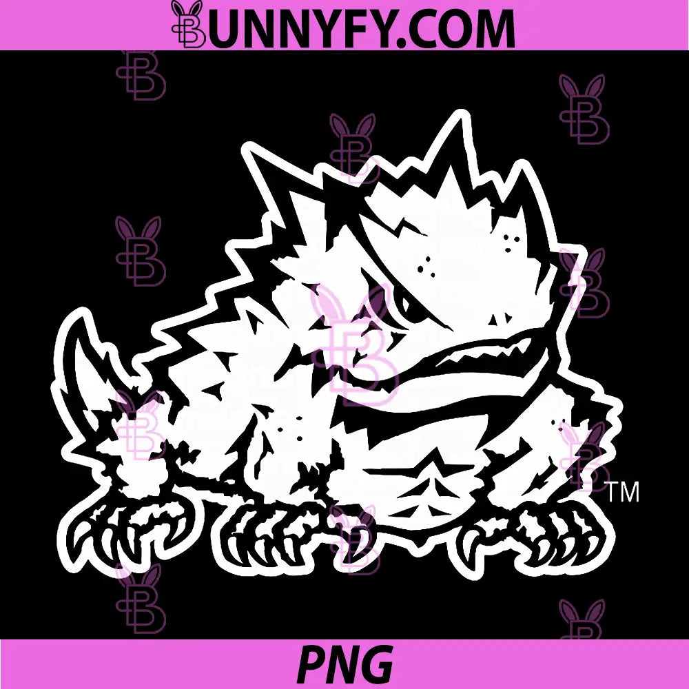 TCU Horned Frogs PNG, Two Tone Black Officially Licensed PNG