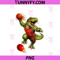 T Rex Dodgeball Player PNG, Funny Team Dinosaur PNG