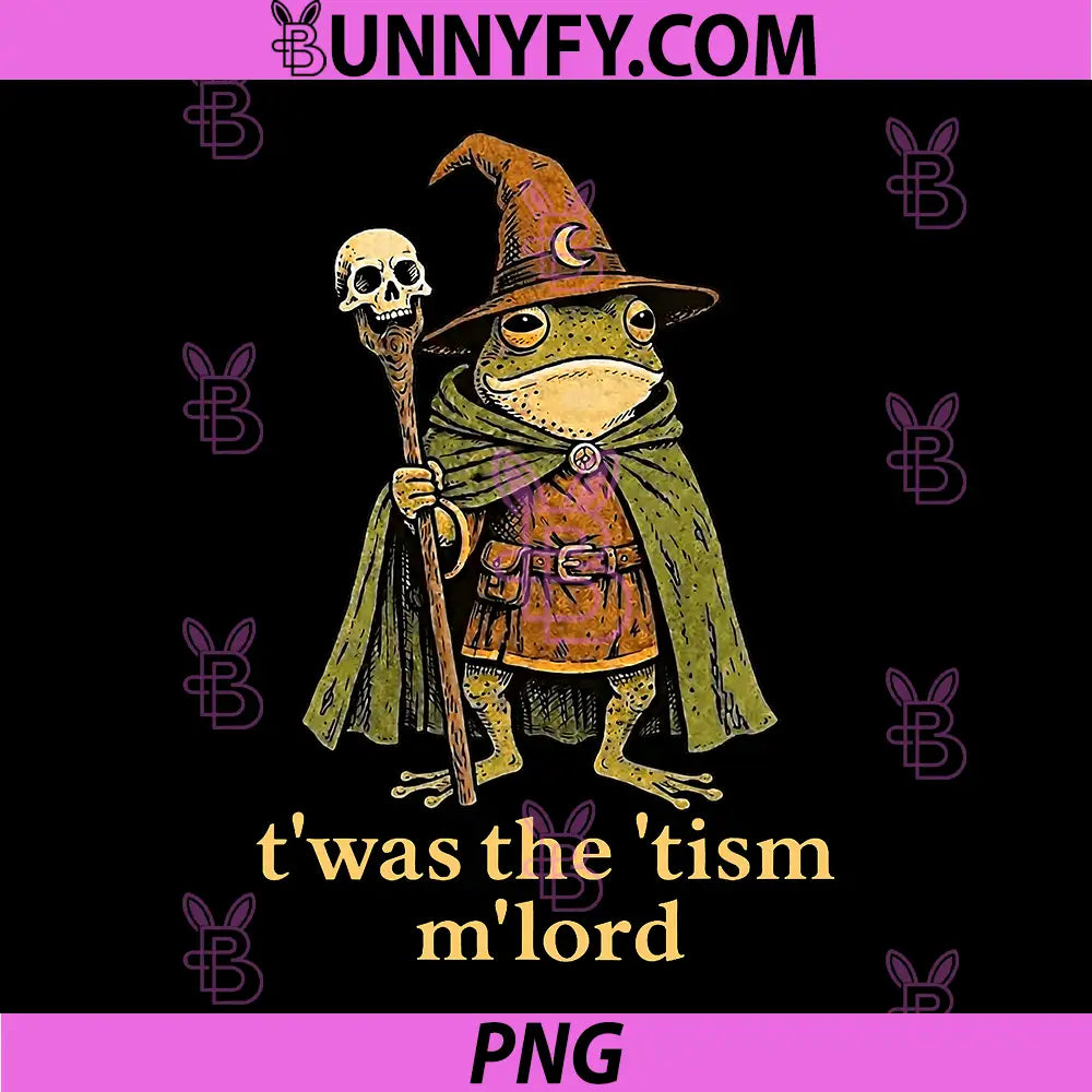Twas The Tism MLord PNG, Funny Frog Wizard Meme PNG