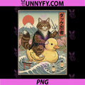 Tabby Cat Ninja Vintage PNG, Japanese Ukiyo-e Art PNG