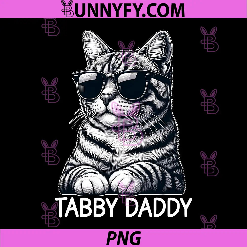 Tabby Daddy PNG, Cat Dad Funny PNG