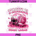 Tackle Football Ice Cream Drip PNG, Breast Cancer Awareness Boys PNG