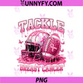 Tackle Football Ice Cream Drip PNG, Breast Cancer Awareness Boys PNG