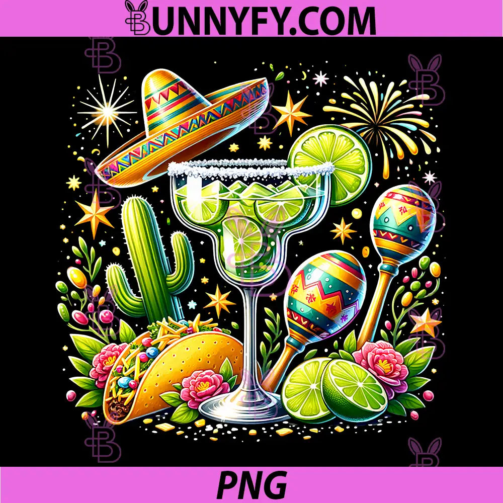 Taco Party Fiesta PNG, Sombrero Margarita Fun PNG