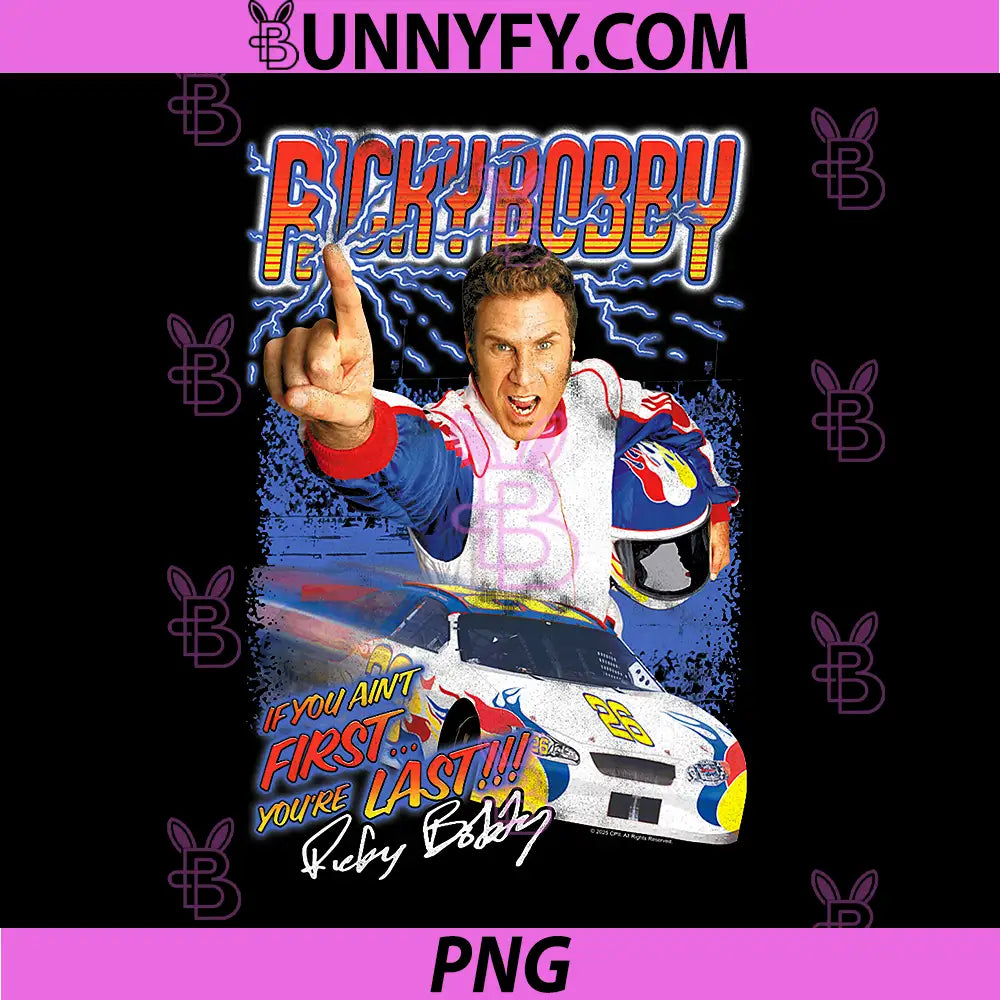 Talladega Nights Ricky Bobby PNG, Retro Lightning Collage Movie PNG