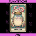 Tarot Card Sourdough Starter PNG, Baking Witchy PNG