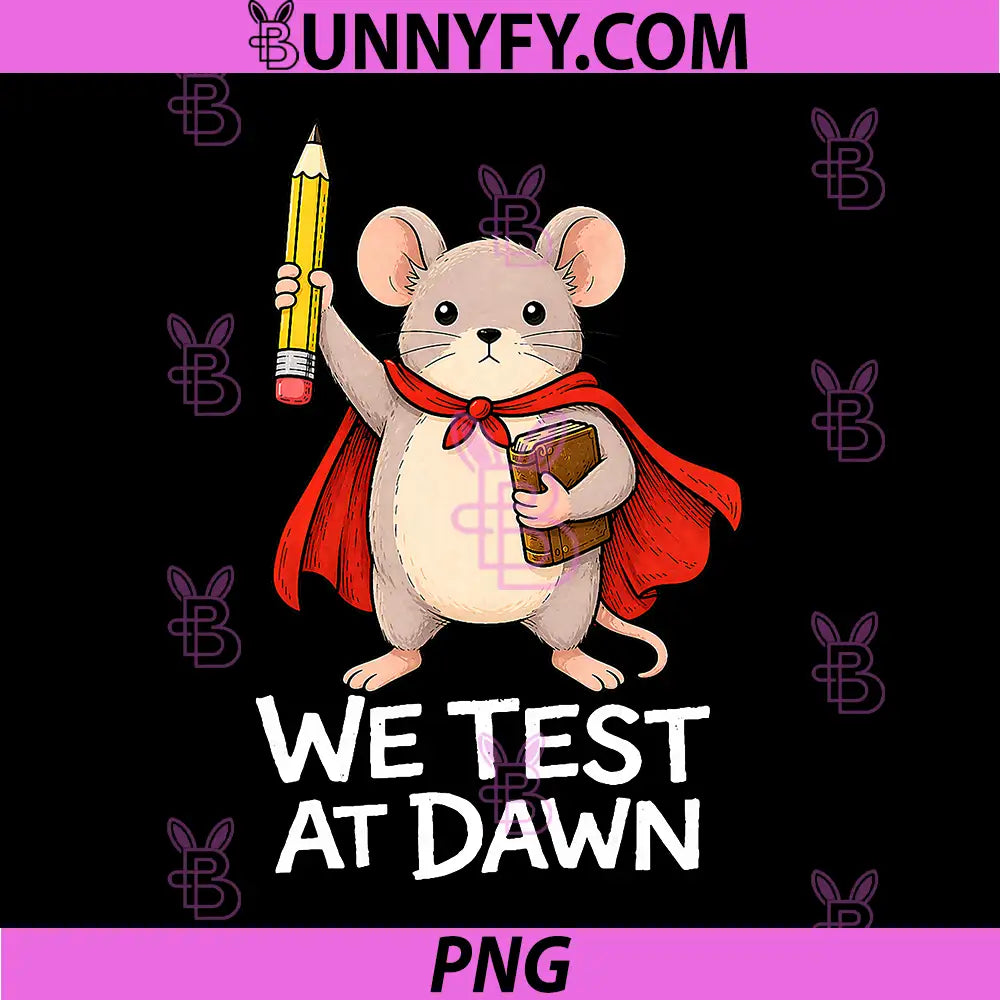 Teacher Mouse We Test At Dawn PNG, Test Day Coordinator Exam PNG