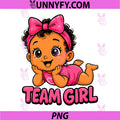 Team Girl PNG, Baby Gender Reveal PNG