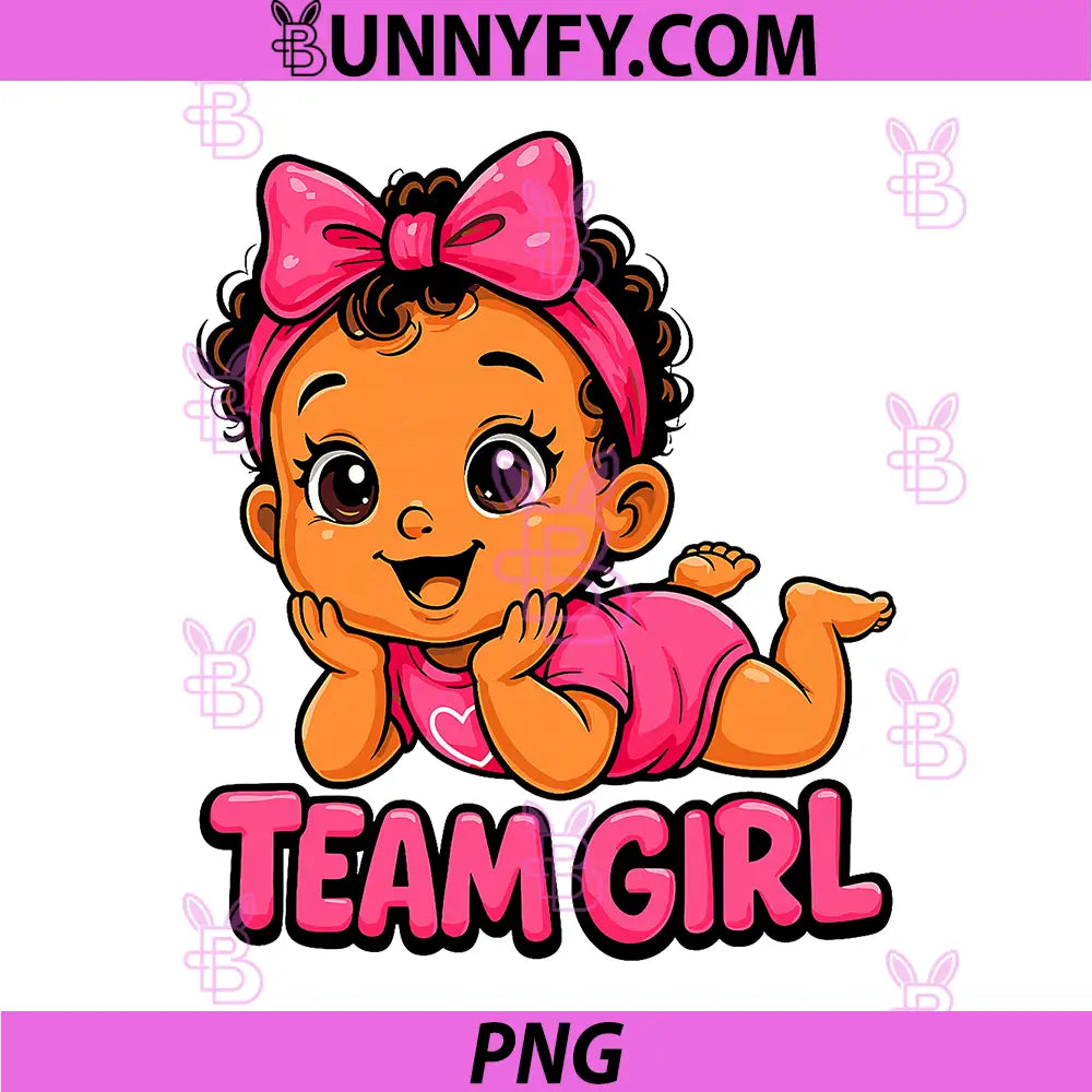 Team Girl PNG, Baby Gender Reveal PNG